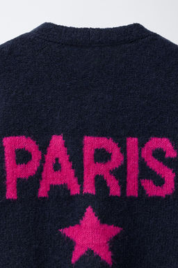 CONTRAST TEXT CARDIGAN - Zara фото 4