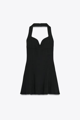HALTER INTERLOCK SHORT DRESS - Zara фото 6