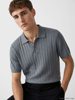 Polo Yaka Fitilli Erkek Triko Ti??rt