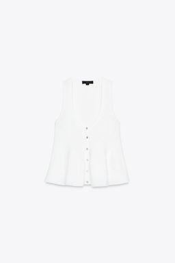 KNIT PEPLUM TOP - Zara фото 7