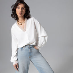 Рубашка нарядная Моя аура  люкс (белая)