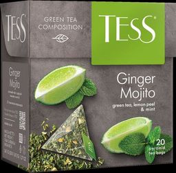 TESS. Pyramids Collection. GINGER MOJITO (зеленый) карт.упаковка, 20 пирамидки