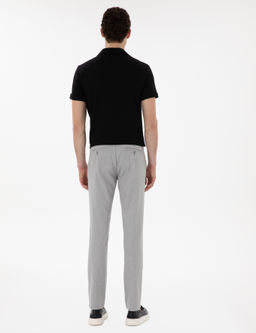 Gri Slim Fit Kanvas Pantolon