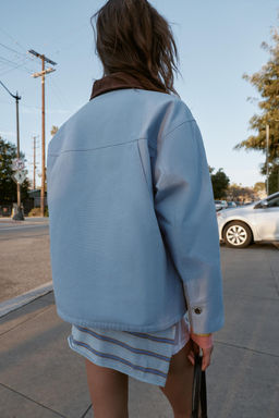 PUFFER JACKET WITH CONTRAST COLLAR - Zara фото 8