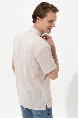 U. S. Polo Assn / Мужская рубашка цвета хаки с коротким рукавом - U.s. polo assn фото 5