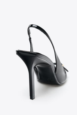 HIGH-HEELED PATENT-EFFECT SANDALS - Zara фото 19