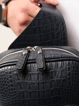 Сумка мужская Azaro 7071 синий кроко