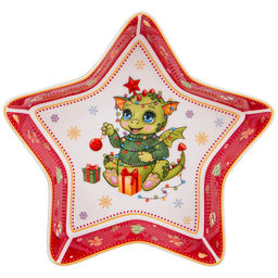 БЛЮДО LEFARD С НОВЫМ ГОДОМ! В ФОРМЕ ЗВЕЗДЫ 17,5Х17,5Х3,5 СМ КРАСНОЕ