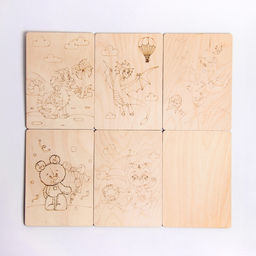 Набор досок для выжигания Простые рисунки - Лесная мастерская фото 2