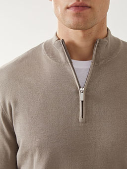 Dik Yaka Uzun Kollu Erkek Triko Kazak