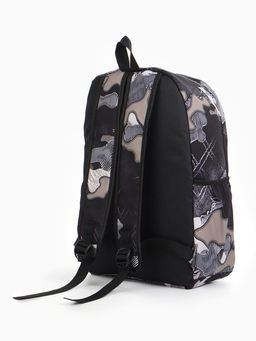 Рюкзак школьный на молнии, с карманами, с абстрактным принтом, размер 30?13?42 см, с принтом, чёрный
