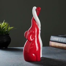 Набор фигурок Пара слонов, белый и красный, 9?15?25 см