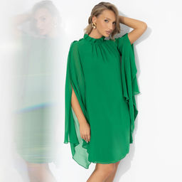 Платье со свободными рукавами, Стильная эйфория (зелёное) - Charutti фото 4