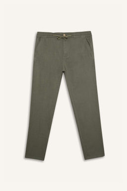 Yazl?k Jogger Pantolon Slim Fit Dar Kesim Duz Paca Pamuklu Cepli - Defacto фото 4