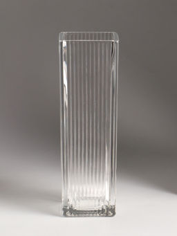 Ваза стекло настольная "Бритт" полосы, 24х8 см, прозрачный
