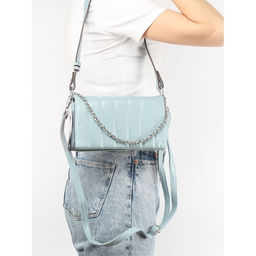 Сумка женская искусственная кожа UMUP-2023-076, 1отд, плечевой ремень, голубой SALE 258663 - Adelia фото 4
