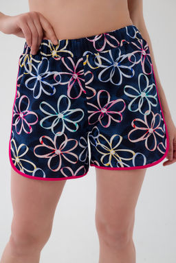 Шорты женские из кулирки с лампасами лепесток