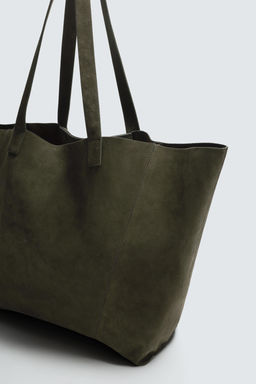 LEATHER TOTE BAG - Zara фото 11