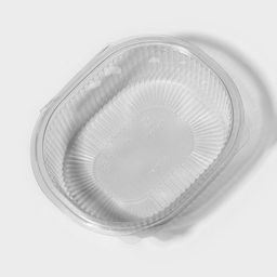 Цена за 420 шт. Контейнер одноразовый с неразъёмной крышкой, РКС, 750 мл, пластик, 17.6×14.7×6.4 см, прозрачный