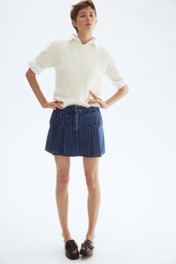 Falda pantal?n tableada en denim - H&m фото 8