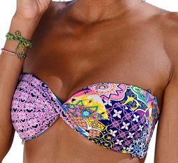 Купальник раздельный, сиреневый/пестрый