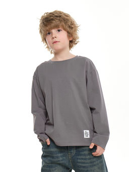 Базовый лонгслив для мальчика 22-6007 белый - Mini maxi фото 17