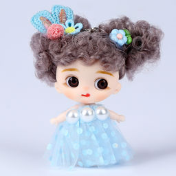 Брелок Куколка с двумя хвостиками, 9 см