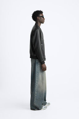 FAUX LEATHER BOMBER JACKET - Zara фото 4