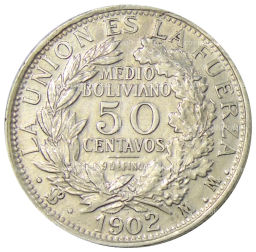 50 сентаво 1902 года Болвия