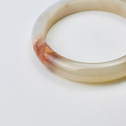 Браслет цельный из цветочного Агата со срезом