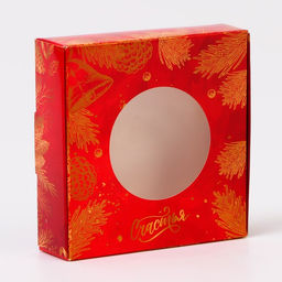 Цена за 5 шт. Коробка новогодняя подарочная складная с окном Исполнения желаний, 10?10?3 см - UPAK LAND фото 2