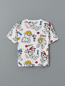 Bisiklet Yaka Paw Patrol Bask?l? Erkek Bebek Ti??rt