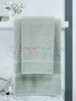 Махровое полотенце жаккардовое Соната оливковый ПМА-6603 (309) 70х140