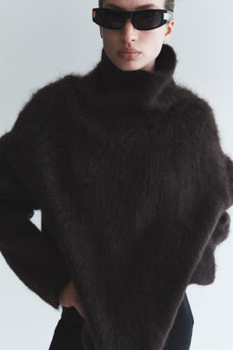 Jersey de cuello alto en mezcla de mohair - H&m фото 4