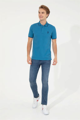 U. S. Polo Assn / Мужская футболка Petrol Basic с воротником-поло - U.s. polo assn фото 4