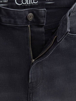 CONTE CON-661 Черные джинсы mom с эффектом потертости и необработанным краем black - Conte elegant фото 12