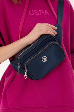 Женская темно-синяя стеганая поясная сумка - U.s. polo assn фото 2