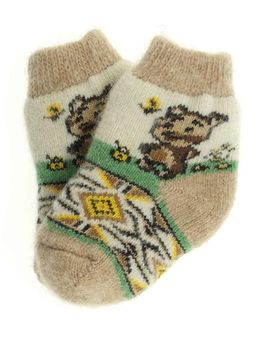 Носки детские "Мишка с орнаментом" 6297-2