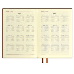 Ежедневник датированный 2024 ESCALADA, А6+, 176 л., арт. 63811/ 15 ГОУТСКИН КОРИЧНЕВЫЙ  фото 5