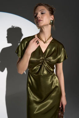 Платье Иола (олива) - Эльза фото 9