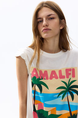 Camiseta estampada de algod?n - H&m фото 5