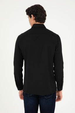 Мужская черная базовая рубашка с длинным рукавом - U.s. polo assn фото 5