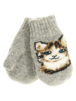 Варежки детские круговые Кот 0302-5 - Рассказовские варежки фото 4