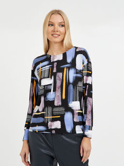 футболка женская черная с принтом - Glenfield фото 3