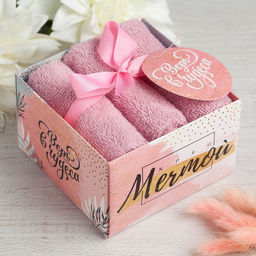 Набор махровых полотенец Мечтай 30х30 см - 3 шт