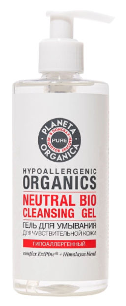 П.Р. Planeta Organica PURE ДЛЯ ЛИЦА Гель д/умывания лица 300мл с дозат.
