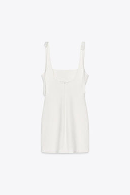 FITTED SHORT DRESS WITH BOWS
