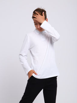 Ладошки / Рубашка-поло Василий белый  фото 13