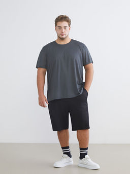 B?y?k Beden Bisiklet Yaka Erkek Spor Ti??rt