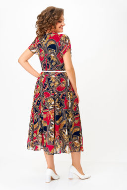 Платье Swallow 843.4 сине-бело-красный принт фото 3